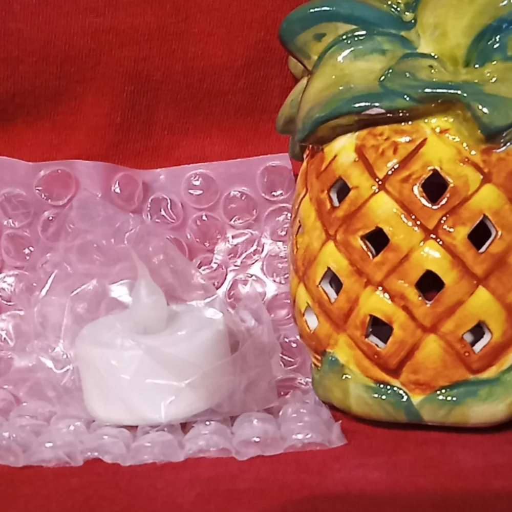 Tea Light Candle Lamp. PINEAPPLE Ceramic Holder. By Island Heritage 2007. - Picture 10 of 14